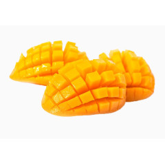 三个半开的芒果