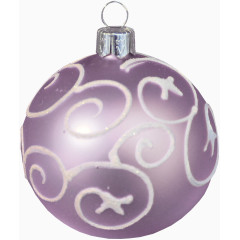 紫色圣诞彩球