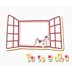 望向窗外的猫矢量素材