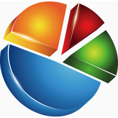 矢量创意设计立体三维饼形图