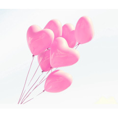 粉丝的爱心气球