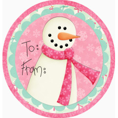 卡通手绘圆形卡片节日装饰