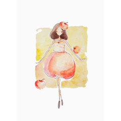 卡通水蜜桃裙子