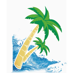 唯美精美清新椰树水