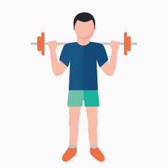 矢量举重男孩