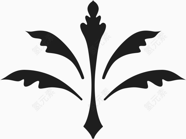 角花底纹花型对称平面图形