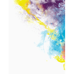 泼墨彩色抽象画