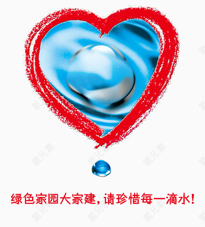 节约用水爱心体现