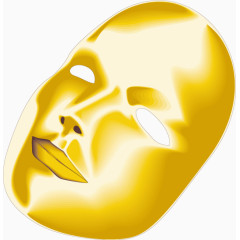 黄金人脸面具矢量