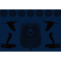 矢量羽毛大雁眼镜蛇图腾