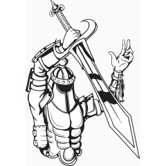 古欧洲武士素材图片