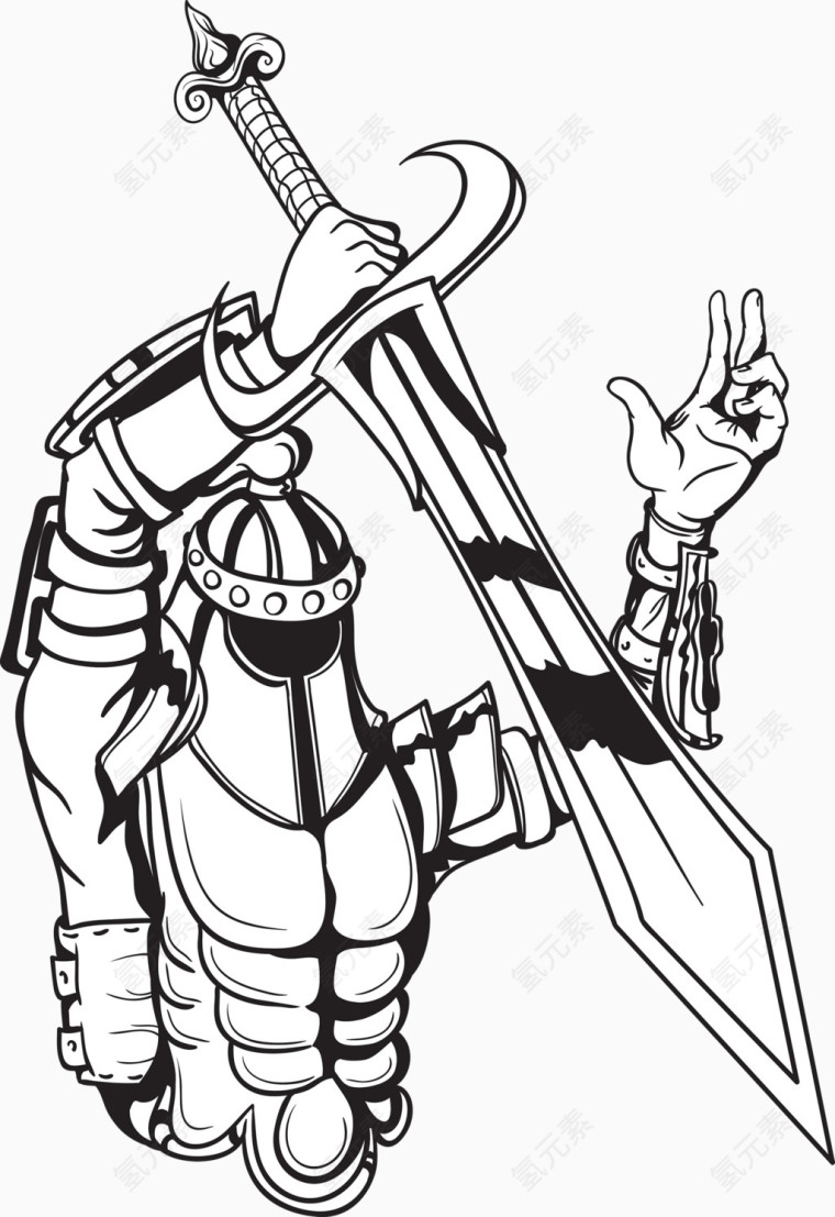 古欧洲武士素材图片