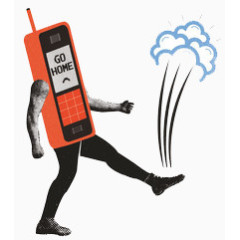 创意设计电话云朵