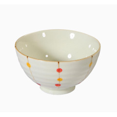 日式森系波点碗