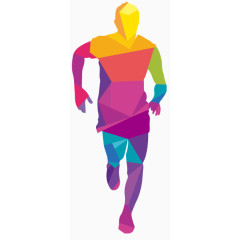矢量创意运动跑步人物素材