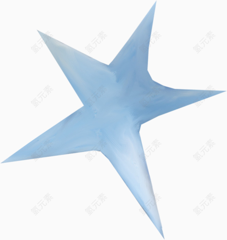 蓝色漂亮装饰五角星