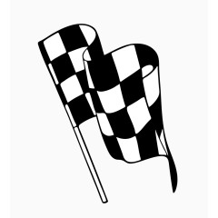 矢量黑白赛车旗帜