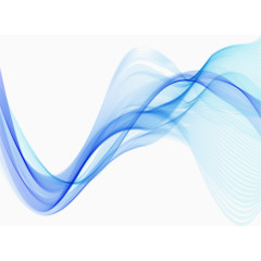 大波浪蓝色线条背景