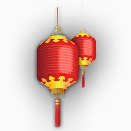 欢乐鸡年展板灯笼