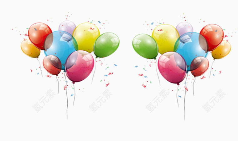 漂浮的五彩气球