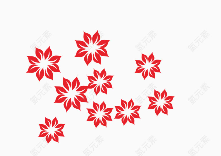 矢量花瓣组合素材