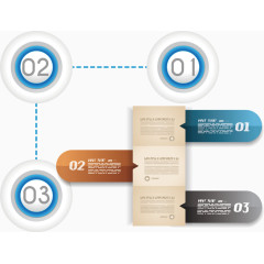 PPT素材数字流程图表