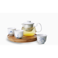 青花瓷茶杯免抠素材