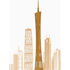 广州小蛮腰线描