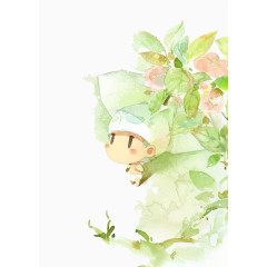 小精灵在花丛中