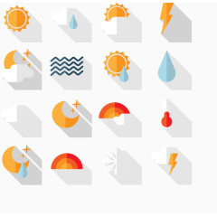 矢量图各种天气