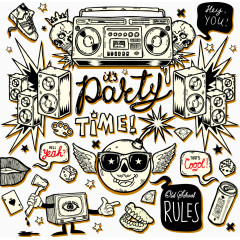 手绘狂欢Party元素