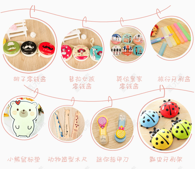 卡通圆环产品展示图案