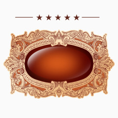 邀请函棕色装饰图案