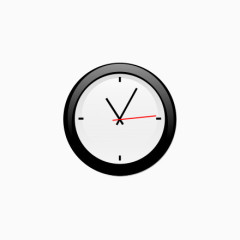 手绘黑白色的时钟