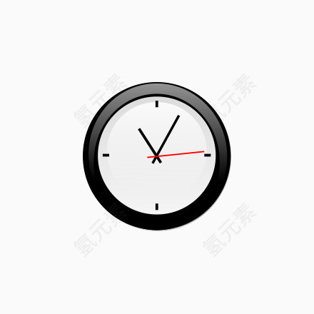 手绘黑白色的时钟