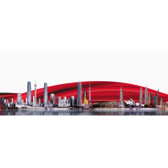 上海东方明珠城市建筑背景