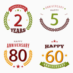 创意周年纪念徽章矢量素材