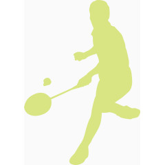 羽毛球人物剪影