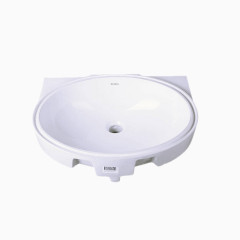 白色圆形洗手盆