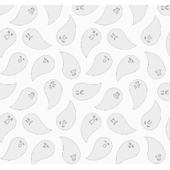 可爱幽灵无缝背景矢量素材