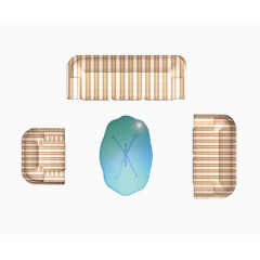 户型图彩平图客厅条纹沙发茶几