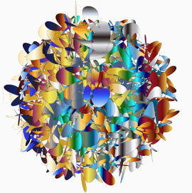 圆多菱形填充背景图片对称抽象