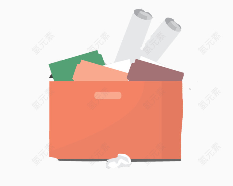 装满文件的整理箱