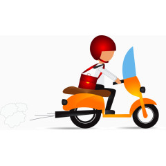 骑电动车上班的男子