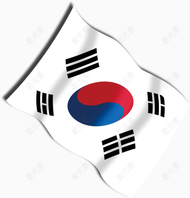 装饰图案扁平化韩国国旗