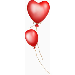 红色爱心椭圆透明气球