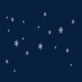 冬季白色可爱雪花图案