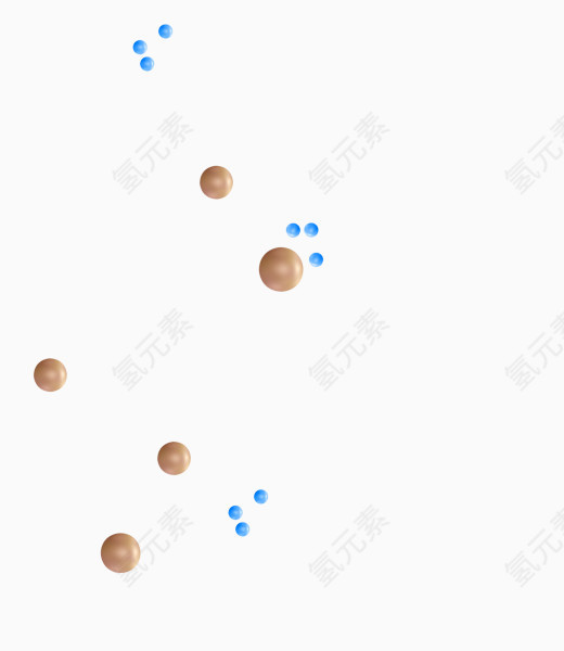 漂浮的咖啡色圆球