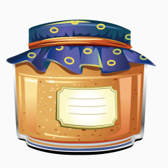 矢量卡通果酱瓶