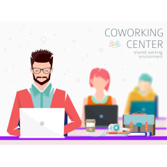 工作中的人们卡通图